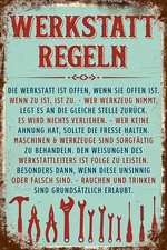 Retro Blechschild WERKSTATT