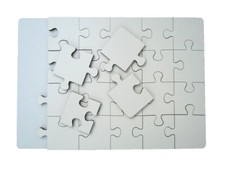Blanko Puzzle aus Holz 24 Teile Holzpuzzle Malpuzzle Malen Karte Brief