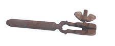 alte Schraubklemme Klemmbacken Feilkloben Handschraubstock Hand Schraubzwinge