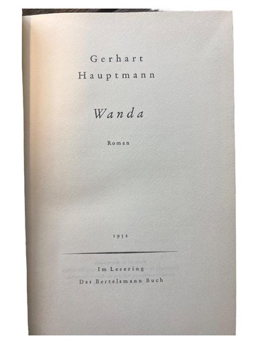 Wanda gerhart hauptmann - wanda,