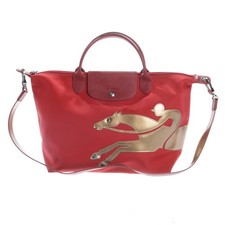Handtasche Longchamp Rot Metallic
