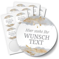 Aufkleber Taufe Kommunion Konfirmation 24 Stück personalisiert Aquarell grau