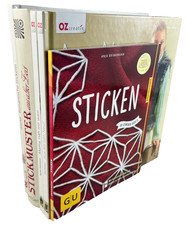 🧵 5x Handarbeit Sticken Nähen Stickmuster Design Bücherpaket Sammlung