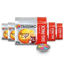 Tassimo Morning Café Capsules, 105 Coffee Capsules, Pack of 5, 5 x 21 Drinks