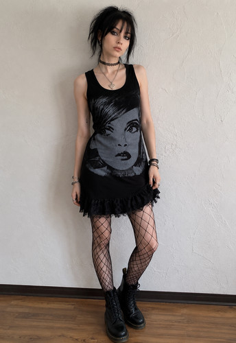 Kleid mit volants spitze print - mit,