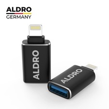 iPhone auf USB-Adapter 3.0 OTG (2 Stück) iPhone Adapter auf USB iOS + iPad ALDRO