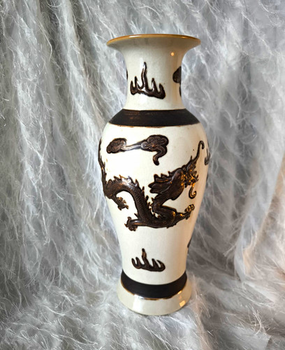 Keramikvase weiß schwarz mit - keramikvase,
