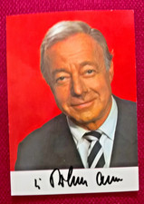 Original-Autogramm von Heinz Rühmann (verst.), Farbbild-Karte, Postkartengröße