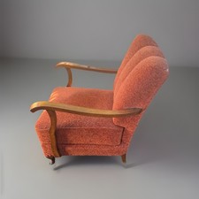 Toller Bequemer Lounge Sessel 50er 60er Jahre Rot