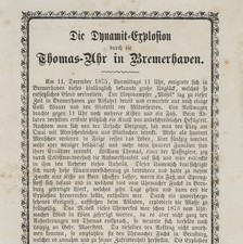 Flugblatt Thomasuhr Explosion