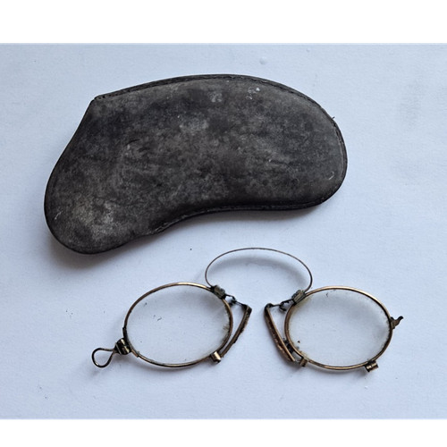 Antike brille metallrahmen - brille,,
