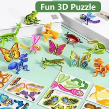 3D-Cartoon-Puzzles für Kinder im Alter von 4–8 Jahren, pädagogische Insekte T9W2
