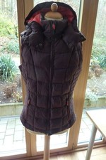 Esprit Pufferweste bordeaux Gr.M  wattiert Kapuze abnehmbar talliert