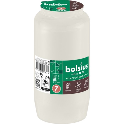 Grabkerzen 7 weiß - 24, x