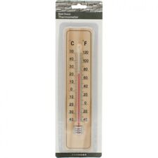 Holz Thermometer Außen Innen Garten Außenthermometer analog Gartenthermometer