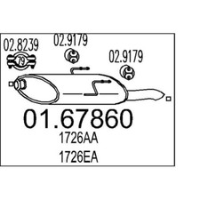 MTS Endtopf Neu für Peugeot 406 2.0 HDI 90 2.0 HDI 110 2.2 HDI Auspuff