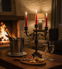 Großer Kerzenständer "Le Comptoir de Famille" - rustikales Ambiente schick & authentisch