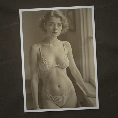 Vintage fotoabzug pin up - fotoabzug,