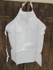 Lack-Leder-Fetisch-Latex-Schürze-Vintage-Hochglanz-Weiß-Doktor-Arzt-unbenutzt