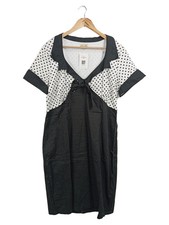 LINDY BOP Blusenkleid Damen 50/3XL Schwarz Punkte Vintage Elegant Midi