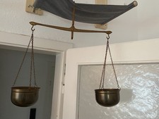 Alte Blumenampel Messing vintage