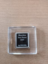 "Blaue Mauritius "  in reinem  999/1000 Silber Neu