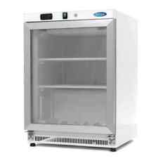 Gastro Gefrierschrank - 200 l - Weiß - mit Glastür Tiefkühlschrank für Gewerbe
