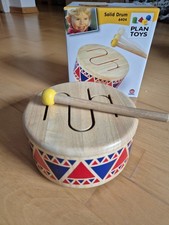 Holz Plan Toys Solid Drum 6404 Kinder Paukenspiel hochwertig Trommel m. Schlägel