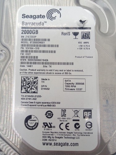 Seagate st2000dm001 hdd sata - ,