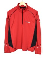 SCHOFFEL Amos Sweatshirt Herren UK 44 Pullover Hoher Kragen Daumen Löcher Rot