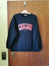Neues oversized Sweatshirt Chicago Bulls Illinois Pullover schwarz rot weiß XL