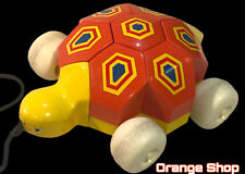 1970er  Lernspielzeug Schildkröte, Puzzle und Gefährt 25cm Spielzeug Germany