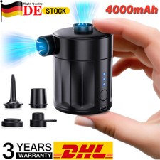 4000mAh Elektrische Luftpumpe Pumpe Vakuumpumpe Akkupumpe für Luftmatratze Mini