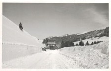  Auto  Schneeflug beim räumen   alte Fotokarte M.Graf  ste Croix 