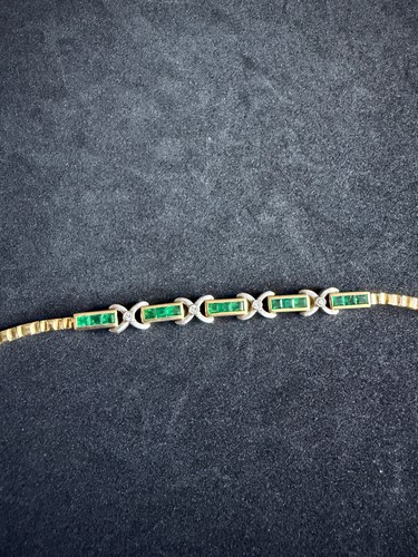 Goldarmband mit smaragd - mit, und