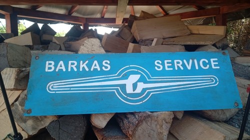 Barkas service schild aus - service,