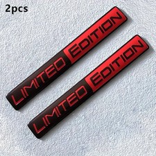 2x Universal 3D Limited Edition Epoxy Gel Auto Aufkleber Emblem Logo Schwarz Rot