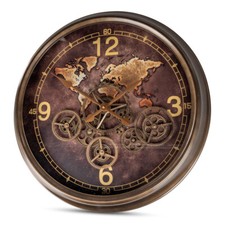 Wanduhr weltkarte metall - wanduhr, 62