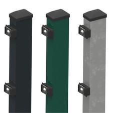 Pfosten Doppelstabmattenzaun 60x40mm | anthrazit | moosgrün | zink inkl. Zubehör