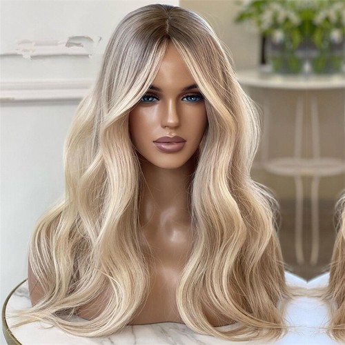 Blond perücke 13x4 lace - blond, front