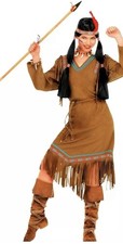 Widmann Damen Kostüm "Cheyenne, Größe L, Indianerin, Kleid, Gürtel & Kopfband