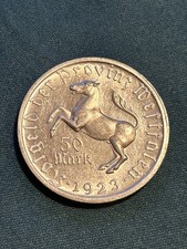 10 Markstück Westfalen 1923 (Notgeld) Droste-Hülshoff / Steigendes Pferd