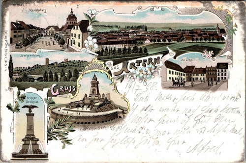 Litho gruss aus - gruss,