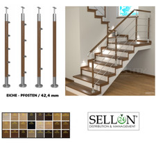 Holz Pfosten Geländer Eiche