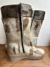 LAMMFELL ECHT PELZ LUXUS DAMEN SCHUHE gr 5,5 ca 37 24 cm SUPER GUT BEQUEM WINTER