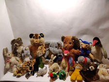 Konvolut Sammlung  22 alte Steiff Tiere Bär Elefant Pinguin Hase Tiger Katze usw