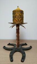 Kerzenständer Schmiedeeisen Hufeisen Handarbeit Unikat Kerze Blumen