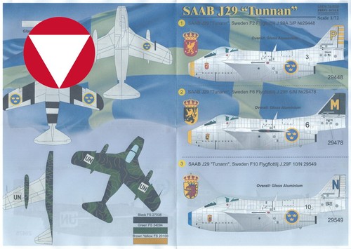 Super decals saab - decals, j29