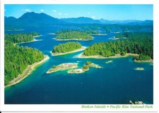 Ak Vancouver Islands (B.C.), Broken Islands - Luftaufnahme