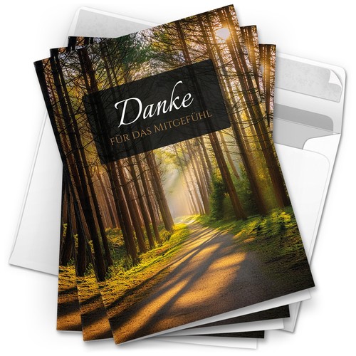 Trauer danksagungskarten set - danksagungskarten,
